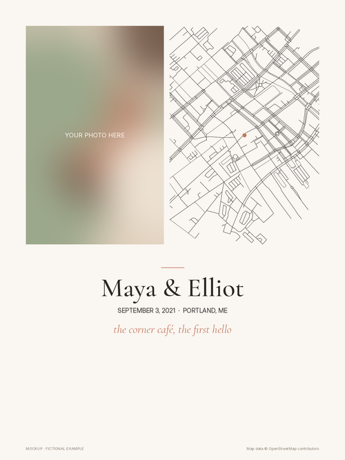 Our Story personalized canvas example